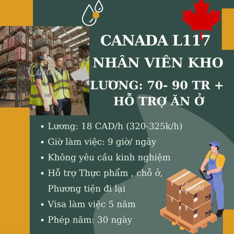 Tuyển dụng nhân viên kho Canada